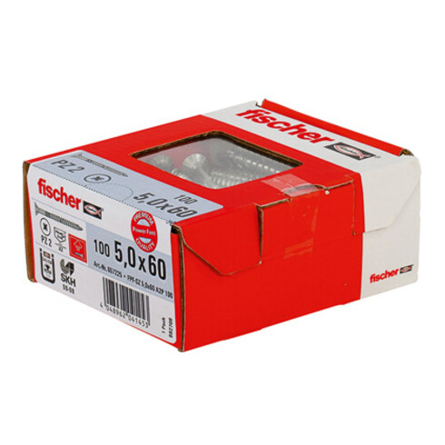 Vis à tête fraisée fischer Power-Fast FPF-SZ, empreinte PZ, inox A2, FP