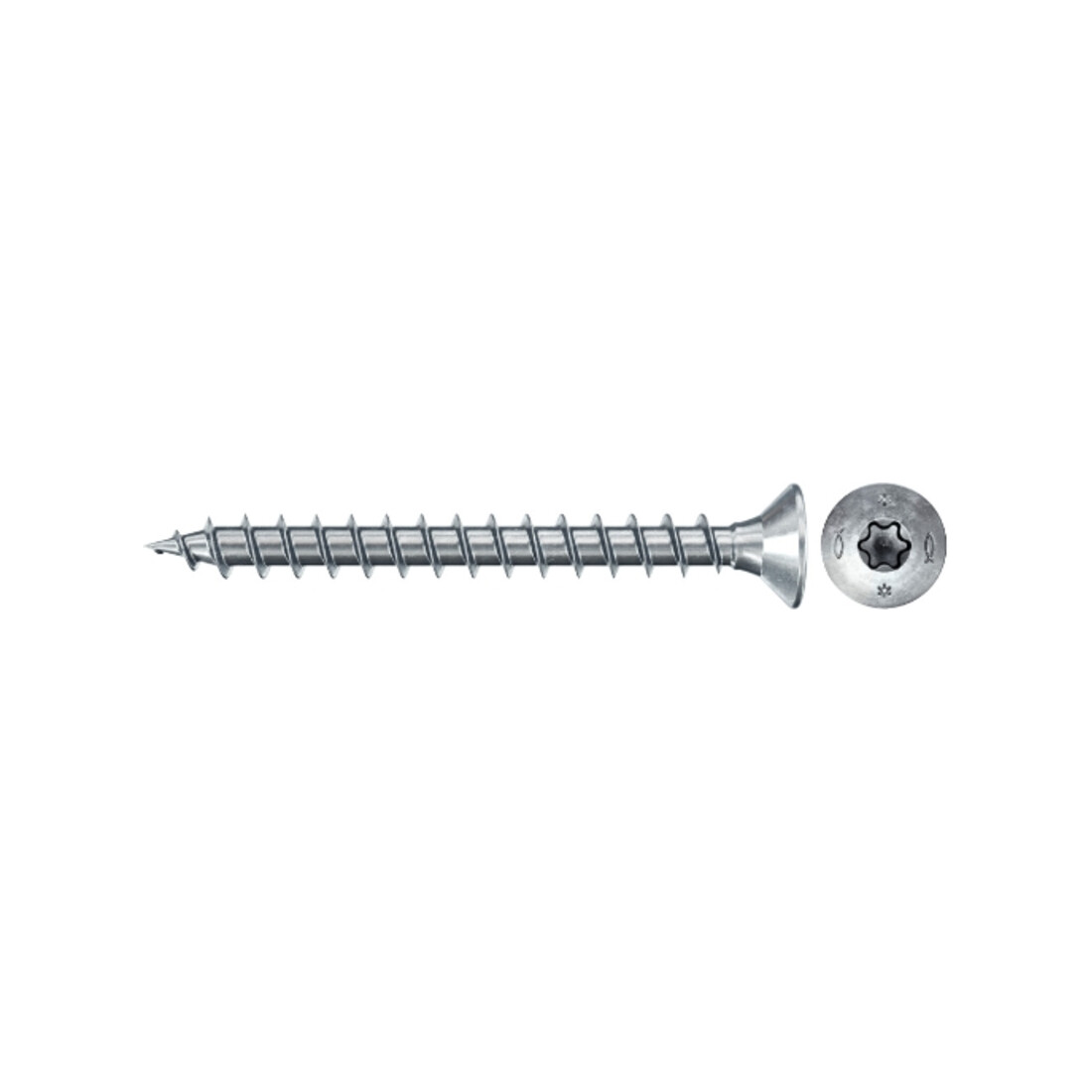 fischer Vis PowerFast II FPF II CTF 3,0x25 BC 500 Tête fraisée, empreinte TX, zingué blanc, filetage total