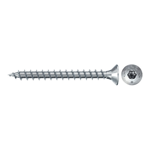 fischer Vis PowerFast II FPF II CTF 3,0x25 BC 500 Tête fraisée, empreinte TX, zingué blanc, filetage total