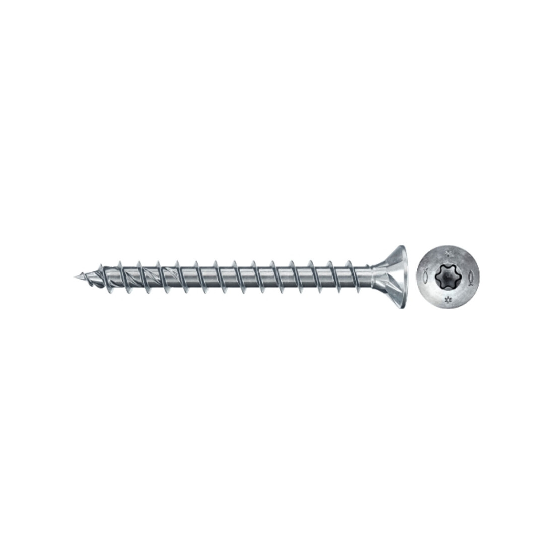 fischer Vis PowerFast II FPF II CTF 4,0x35 BC 500 Tête fraisée, empreinte TX, zingué blanc, filetage total