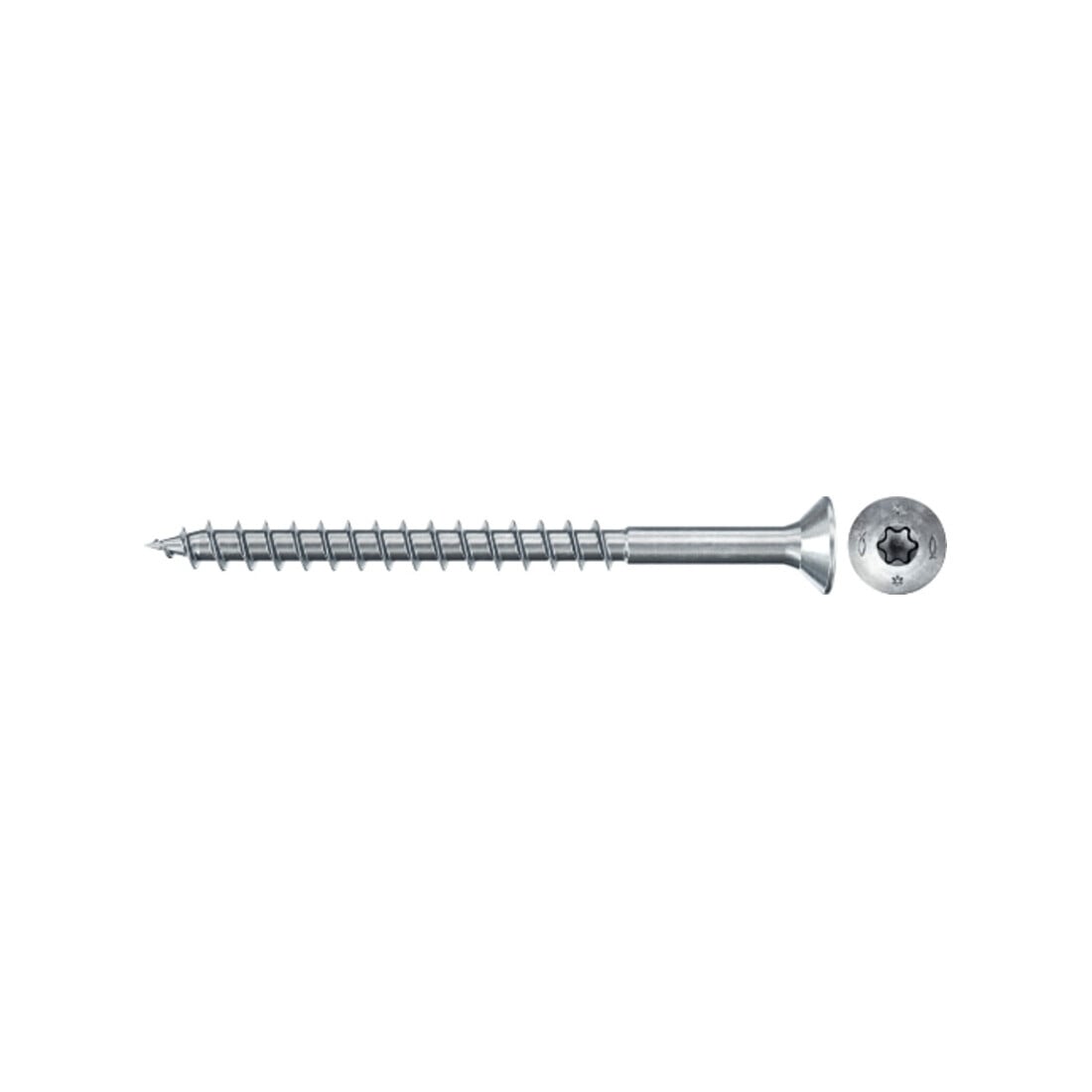 fischer Vis PowerFast II FPF II CTP 3,0x35 BC 200 Tête fraisée, empreinte TX, zingué blanc, filetage partiel