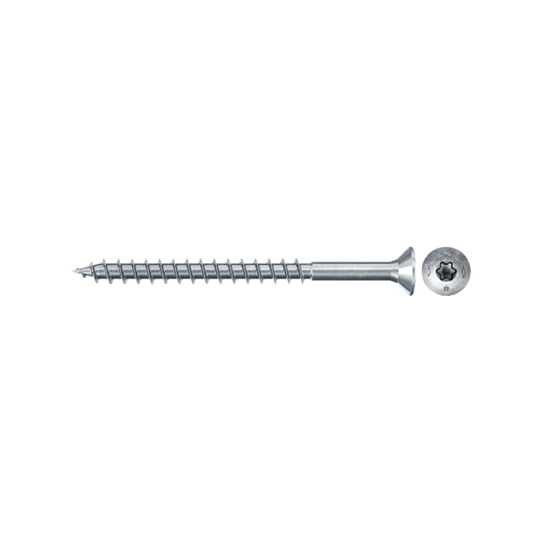 fischer Vis PowerFast II FPF II CTP 3,0x40 BC 200 Tête fraisée, empreinte TX, zingué blanc, filetage partiel