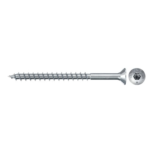 fischer Vis PowerFast II FPF II CTP 3,0x45 BC 200 Tête fraisée, empreinte TX, zingué blanc, filetage partiel