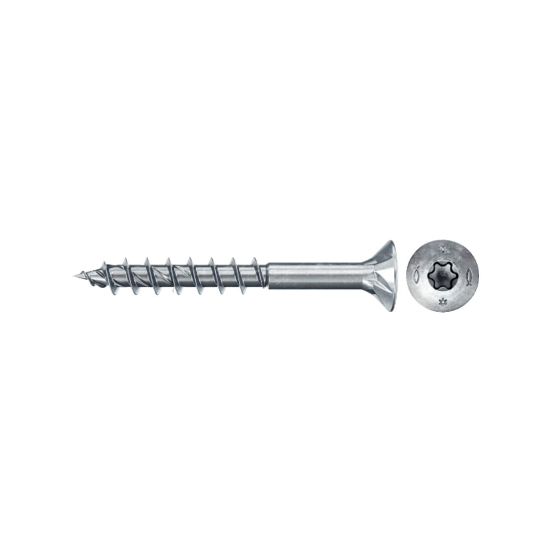 fischer Vis PowerFast II FPF II CTP 3,5x50 BC 500 Tête fraisée, empreinte TX, zingué blanc, filetage partiel