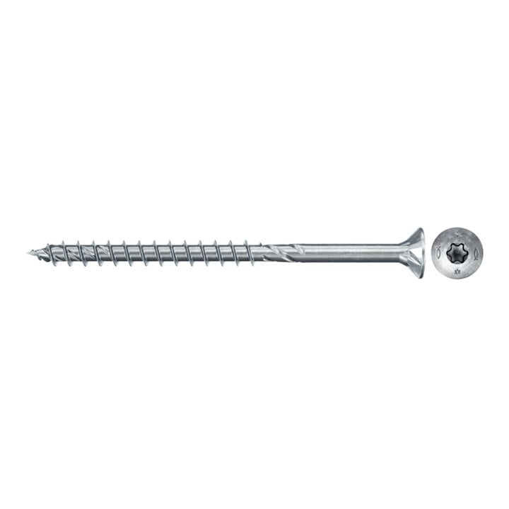 fischer Vis PowerFast II FPF II CTP 4,0x50 BC 500 Tête fraisée, empreinte TX, zingué blanc, filetage partiel