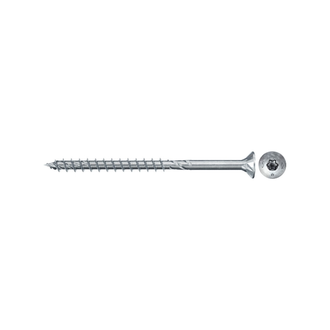 fischer Vis PowerFast II FPF II CTP 4,0x60 BC 500 Tête fraisée, empreinte TX, zingué blanc, filetage partiel
