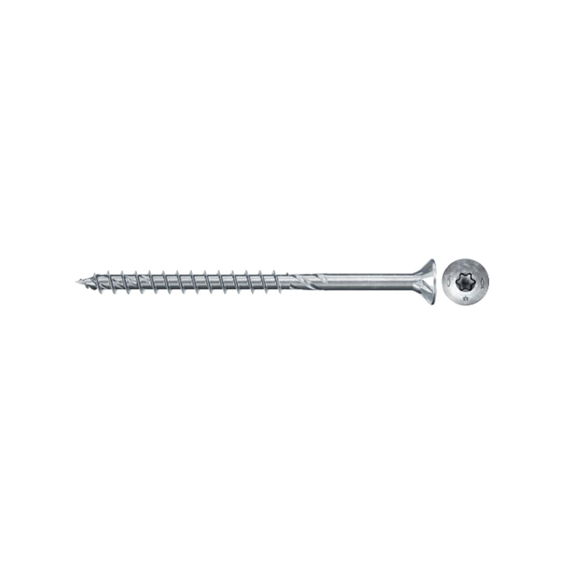 fischer Vis PowerFast II FPF II CTP 4,0x70 BC 500 Tête fraisée, empreinte TX, zingué blanc, filetage partiel