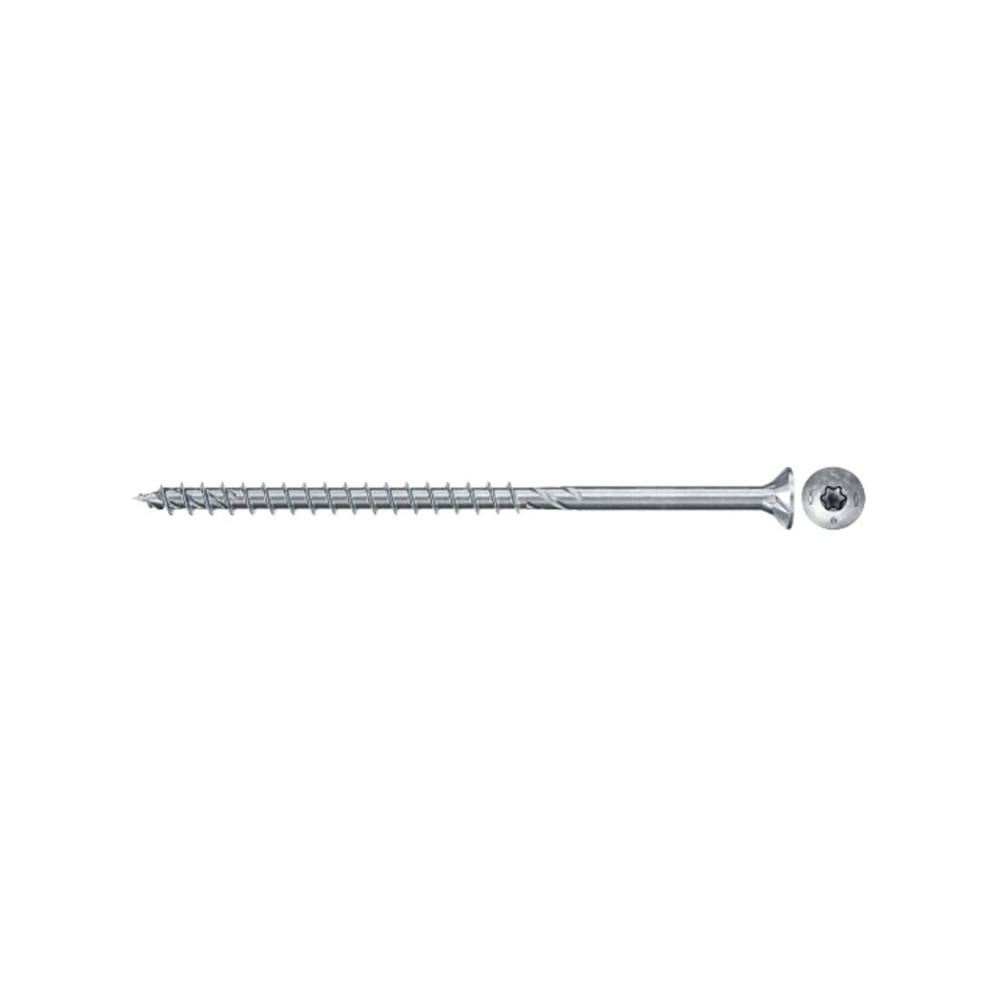 fischer Vis PowerFast II FPF II CTP 5,0X100 BC 50 Tête fraisée, empreinte TX, zingué blanc, filetage partiel