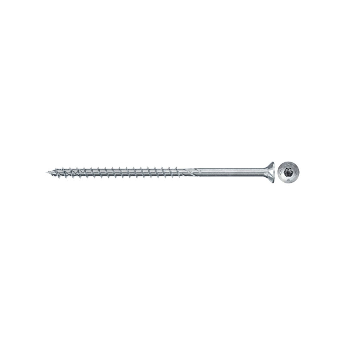 fischer Vis PowerFast II FPF II CTP 5,0X100 BC 50 Tête fraisée, empreinte TX, zingué blanc, filetage partiel