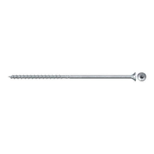 fischer Vis PowerFast II FPF II CTP 6,0X150 BC 50 Tête fraisée, empreinte TX, zingué blanc, filetage partiel