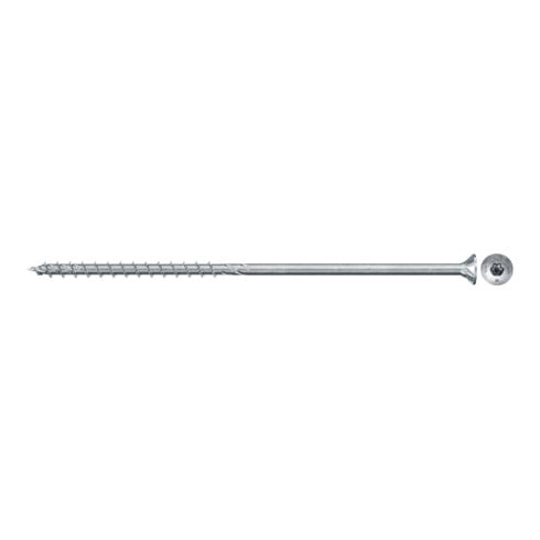 fischer Vis PowerFast II FPF II CTP 6,0X160 BC 50 Tête fraisée, empreinte TX, zingué blanc, filetage partiel
