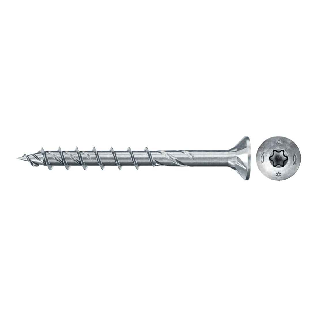 fischer Vis PowerFast II FPF II CTP 6,0x50 BC 400 Tête fraisée, empreinte TX, zingué blanc, filetage partiel