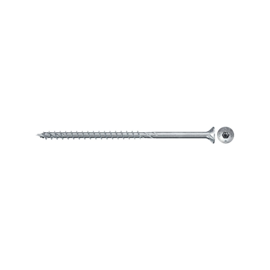 fischer Vis PowerFast II FPF II CTX25P 5,0x90 BC 200 Tête fraisée, empreinte TX, zingué blanc, filetage partiel