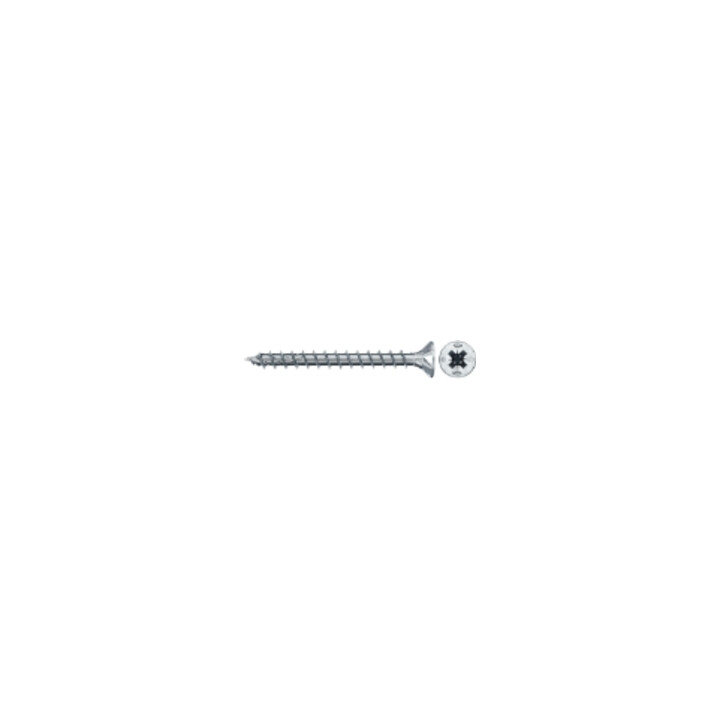 fischer Vis PowerFast II FPF II CZF 4,0x30 BC 1000 Tête fraisée, empreinte PZ, zingué blanc, filetage total