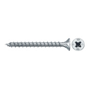 fischer Vis PowerFast II FPF II CZF 4,0x40 BC 300 Tête fraisée, empreinte PZ, zingué blanc, filetage total
