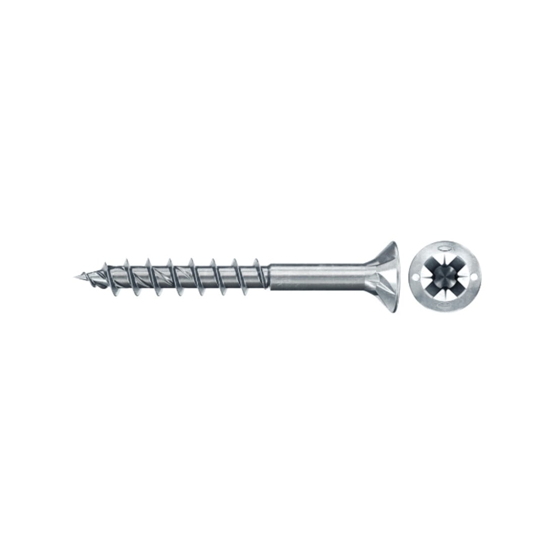 fischer Vis PowerFast II FPF II CZP 3,5x35 BC 300 Tête fraisée, empreinte PZ, zingué blanc, filetage partiel