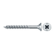 fischer Vis PowerFast II FPF II CZP 4,0x45 BC 500 Tête fraisée, empreinte PZ, zingué blanc, filetage partiel