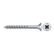 fischer Vis PowerFast II FPF II CZP 4,0x45 BC 500 Tête fraisée, empreinte PZ, zingué blanc, filetage partiel