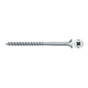 fischer Vis PowerFast II FPF II CZP 4,5x60 BC 500 Tête fraisée, empreinte PZ, zingué blanc, filetage partiel-5