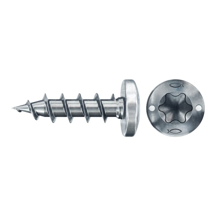 fischer Vis PowerFast II FPF II PTF 3,5x12 BC 200 Tête cylindrique bombée, empreinte TX, zingué blanc, filetage total