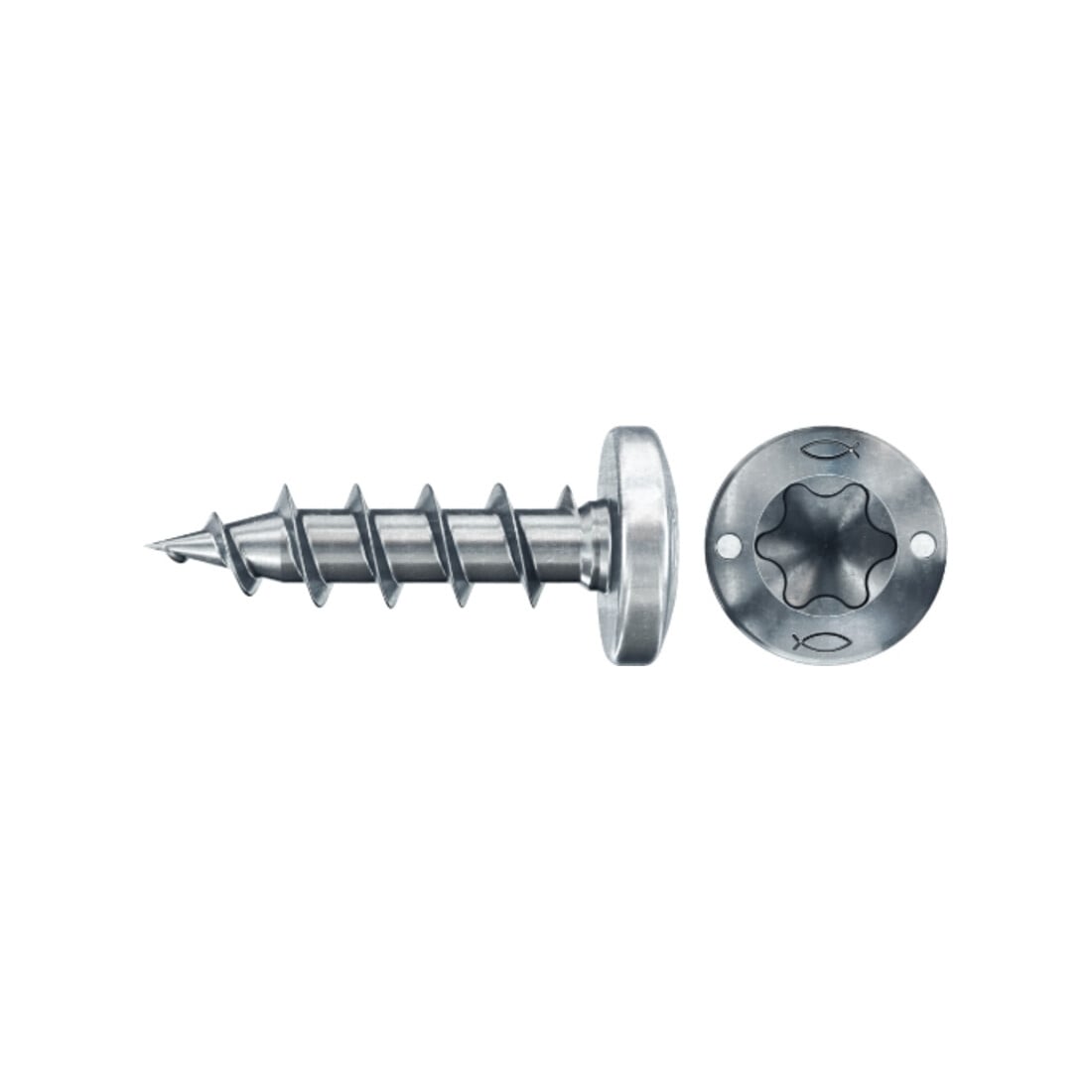 fischer Vis PowerFast II FPF II PTF 3,5x20 BC 200 Tête cylindrique bombée, empreinte TX, zingué blanc, filetage total