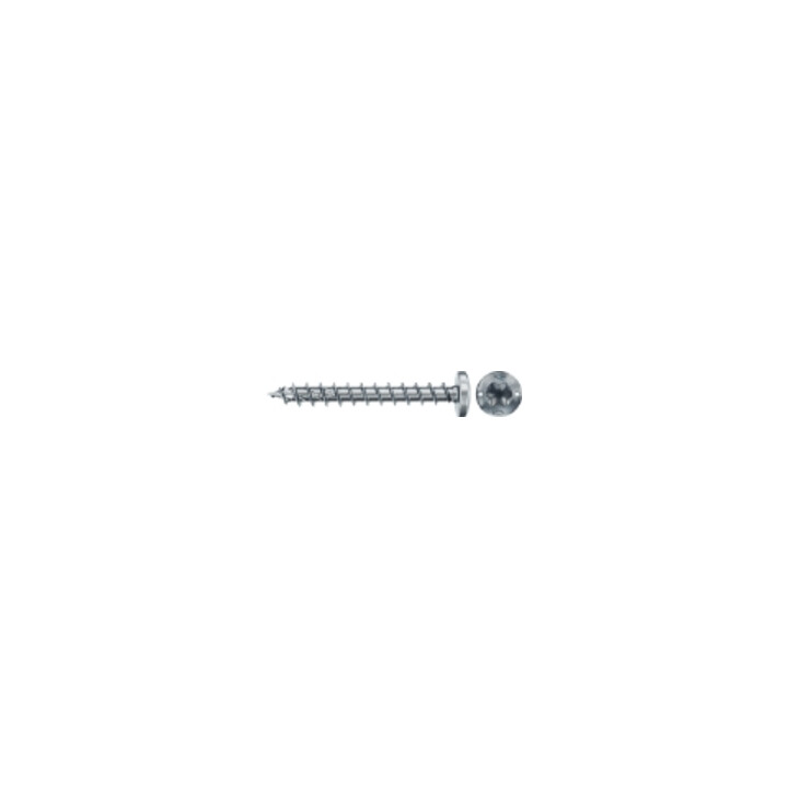 fischer Vis PowerFast II FPF II PTF 3,5x30 BC 200 Tête cylindrique bombée, empreinte TX, zingué blanc, filetage total