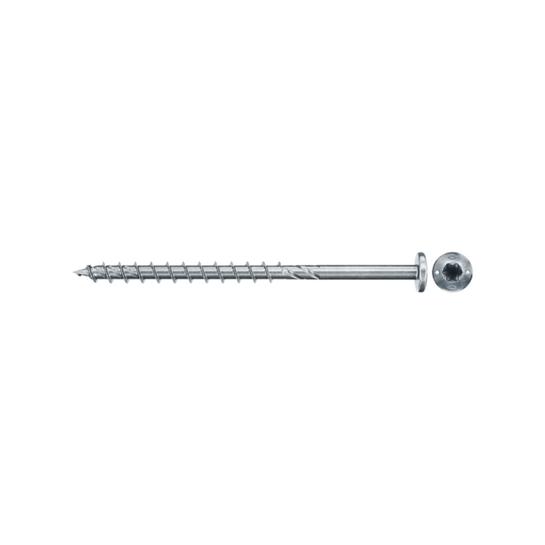 fischer Vis PowerFast II FPF II PTP 6,0x100 BC 25 Tête cylindrique bombée, empreinte TX, zingué blanc, filetage partiel