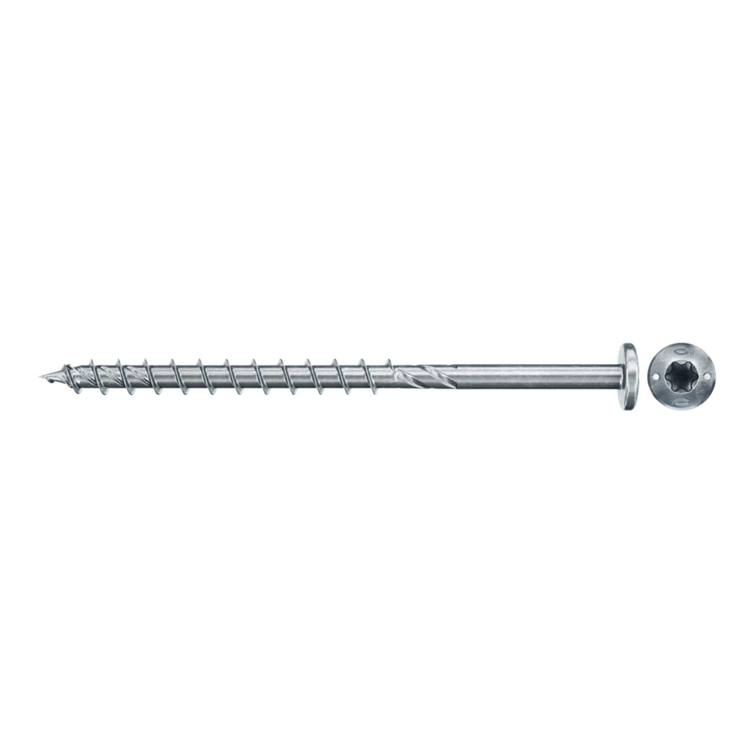 fischer Vis PowerFast II FPF II PTP 6,0x100 BC 25 Tête cylindrique bombée, empreinte TX, zingué blanc, filetage partiel