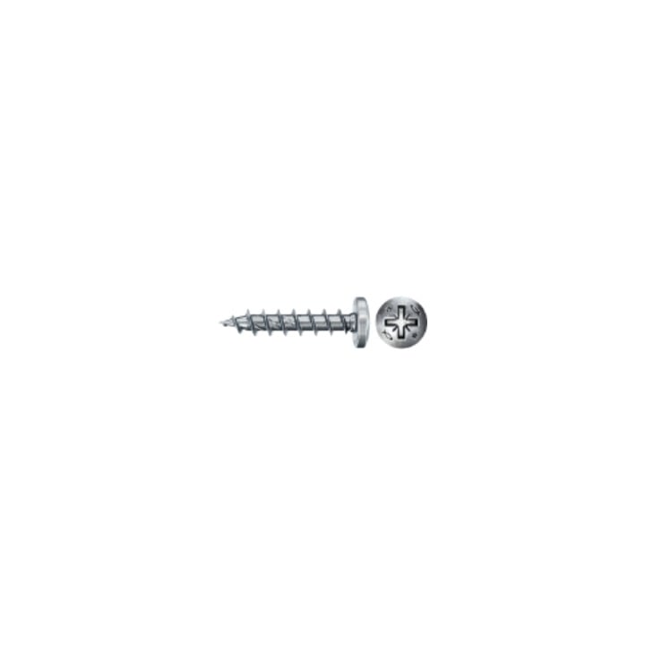 fischer Vis PowerFast II FPF II PZF 3,0x16 BC 200 Tête cylindrique bombée, empreinte PZ, zingué blanc, filetage total