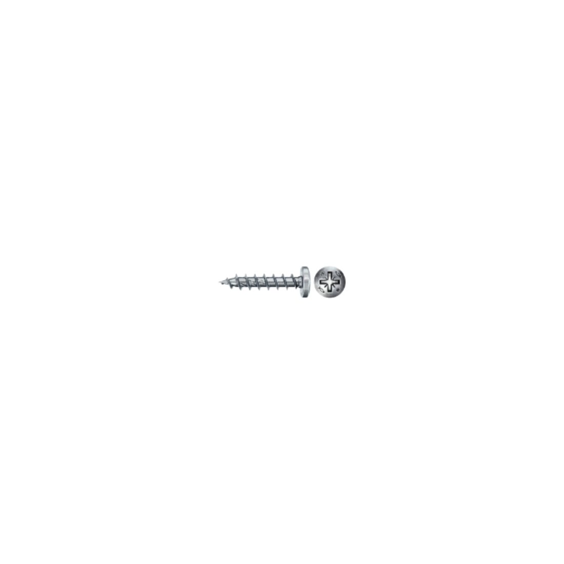 fischer Vis PowerFast II FPF II PZF 3,0x16 BC 200 Tête cylindrique bombée, empreinte PZ, zingué blanc, filetage total