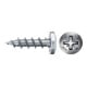 fischer Vis PowerFast II FPF II PZF 3,5x20 BC 200 Tête cylindrique bombée, empreinte PZ, zingué blanc, filetage total