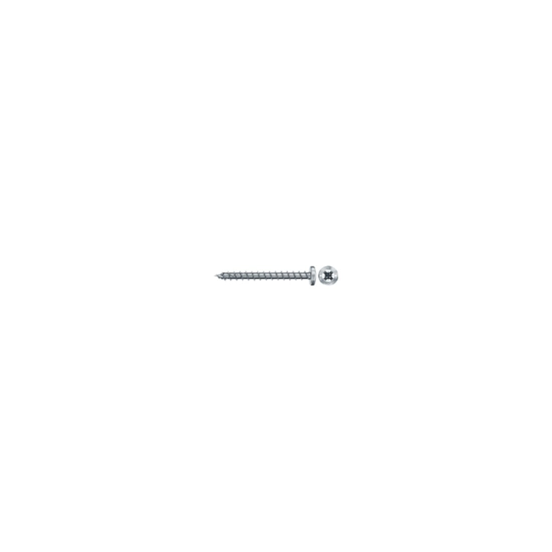 fischer Vis PowerFast II FPF II PZF 4,0x40 BC 200 Tête cylindrique bombée, empreinte PZ, zingué blanc, filetage total