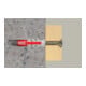fischer Vis PowerFast II FPF II RZF 4,0x30 BC 500 Tête fraisée bombée, empreinte PZ, zingué blanc, filetage total