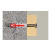 fischer Vis PowerFast II FPF II RZF 4,0x40 BC 500 Tête fraisée bombée, empreinte PZ, zingué blanc, filetage total-2