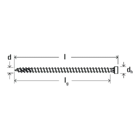 fischer voldraad constructieschroef Powerfull II CHTF 6,0x140 BC 100 TX cilinderkop elektrolytisch verzinkt staal