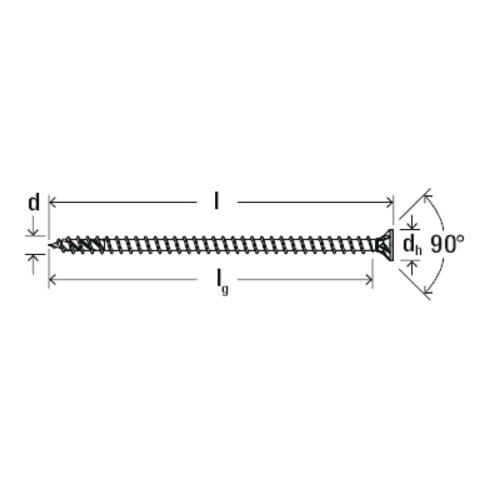 fischer voldraad constructieschroef Powerfull II CTF 10,0x100 BC 50 TX verzonken kop elektrolytisch verzinkt staal