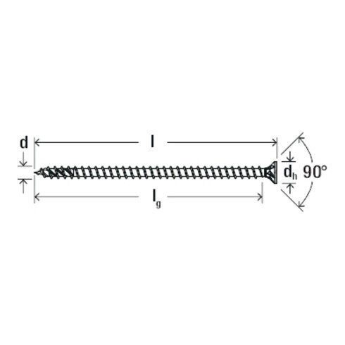 fischer voldraad constructieschroef Powerfull II CTF 10,0x120 BC 50 TX verzonken kop elektrolytisch verzinkt staal