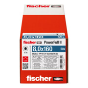 fischer voldraad constructieschroef Powerfull II CTF 8,0x160 BC 50 TX verzonken kop elektrolytisch verzinkt staal-4
