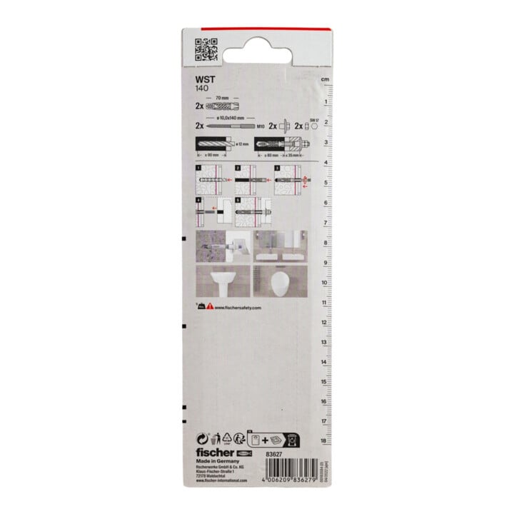 fischer Waschtischbefestigung WST 10 x 140 K SB-SaMo