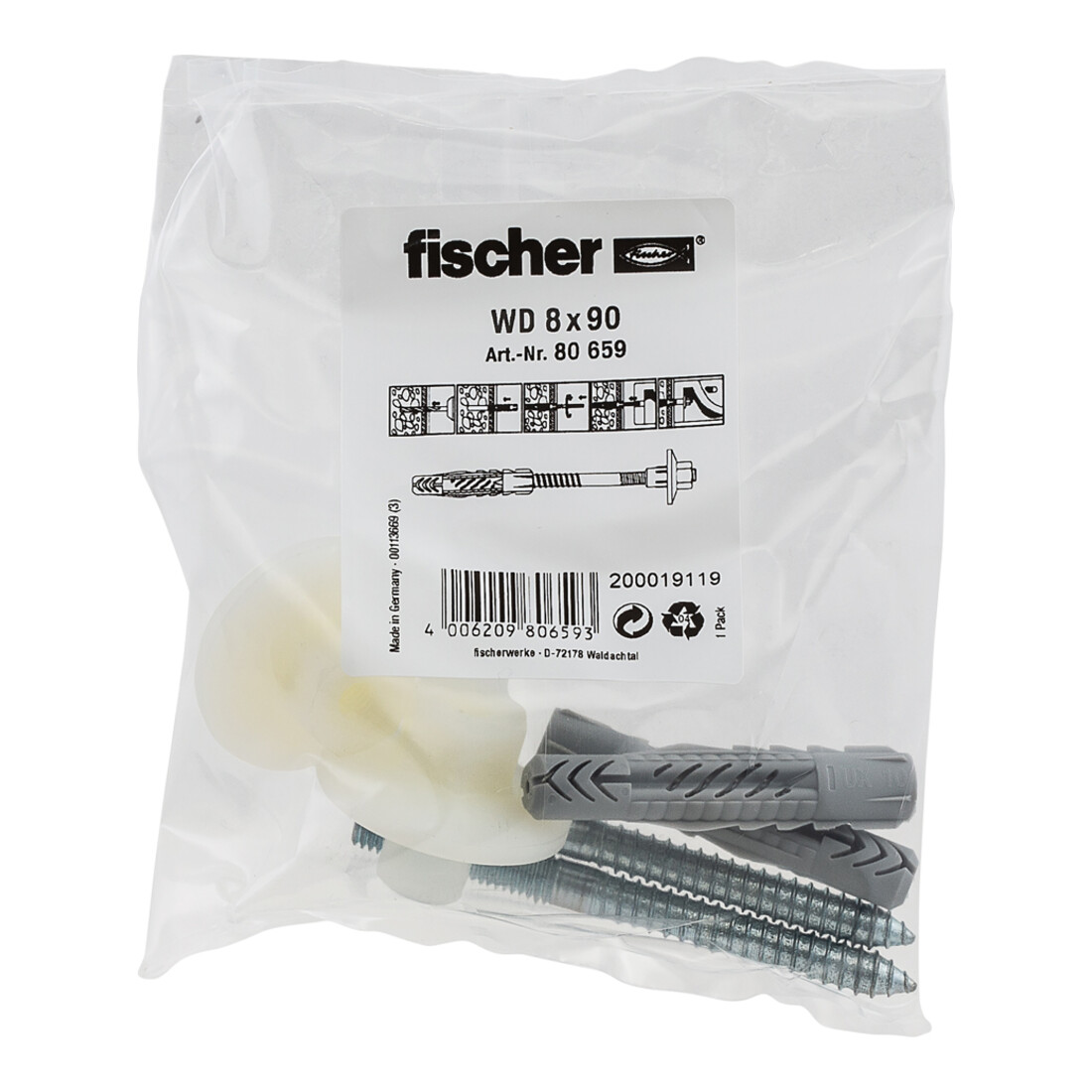 fischer Wastafel bevestiging WD