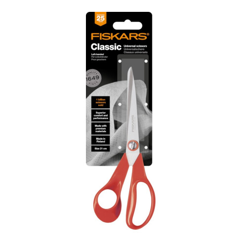 Fiskars Ciseaux universels Classic 21 cm gaucher