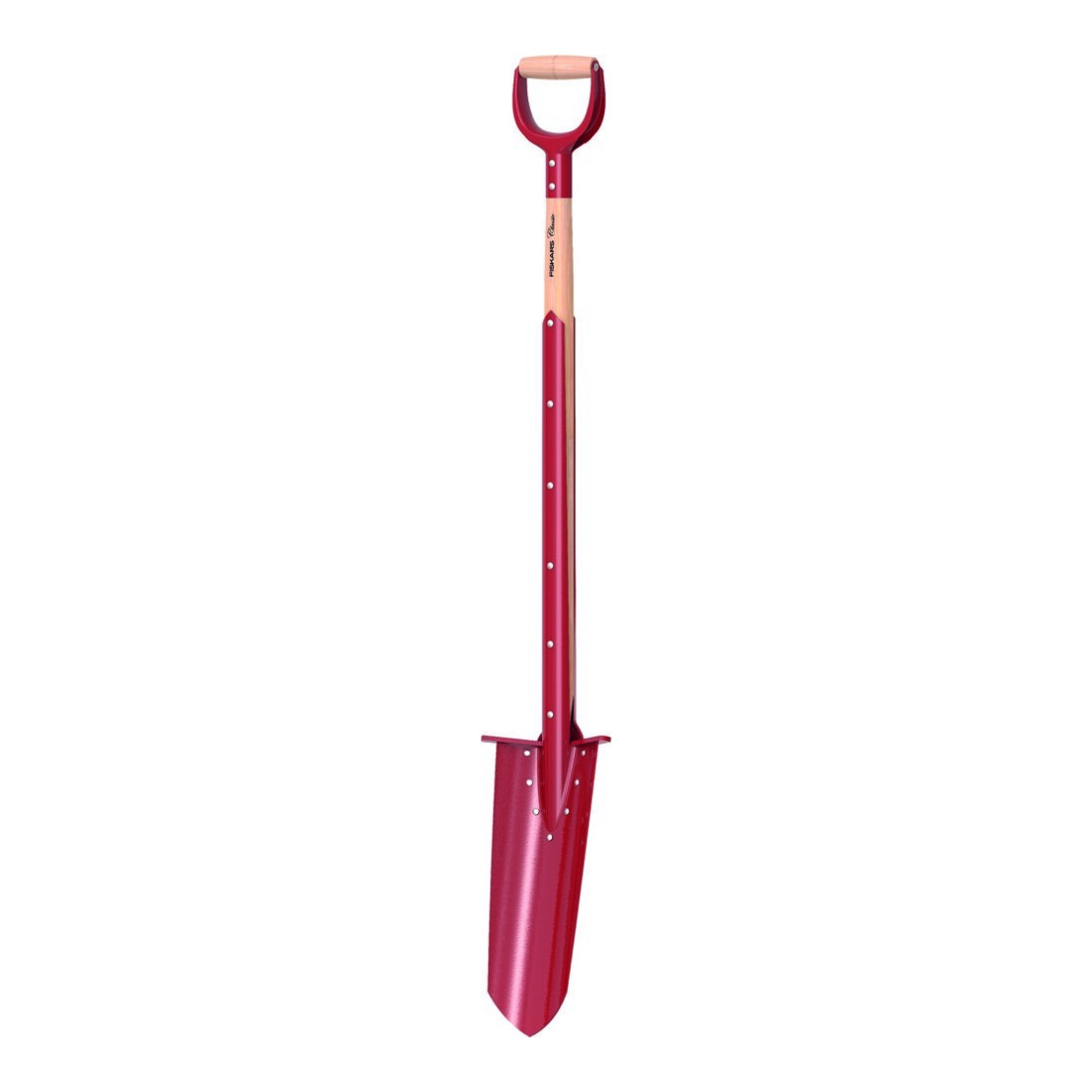 Fiskars Classic Pro Pelle à drainage avec manche en bois FSC