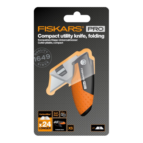 Fiskars Couteau pliant compact Pro