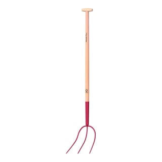 Fiskars Fourche à fumier 3 dents CLASSIC PRO avec manche en bois FSC