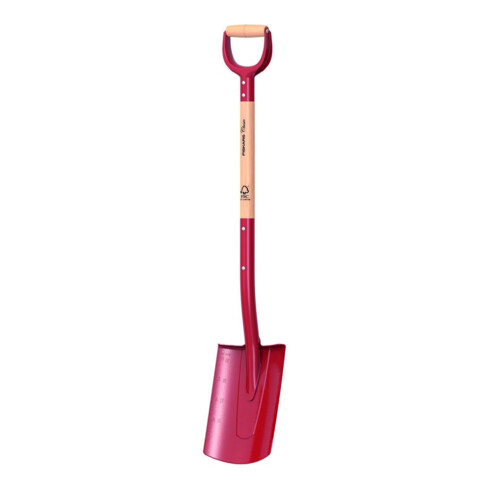 Fiskars Gärtnerpaten rond CLASSIC avec manche en bois FSC