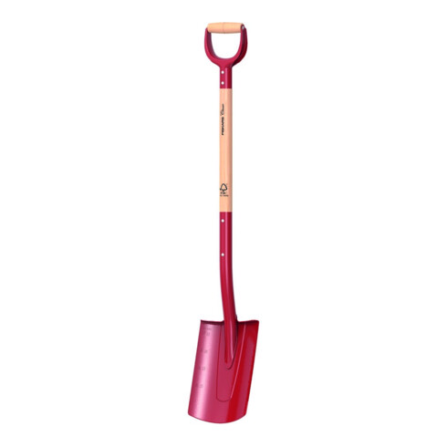 Fiskars Gärtnerpaten rond CLASSIC manche long avec manche en bois FSC