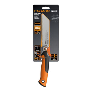 Fiskars Klappbare Zugsäge 15 cm 19 TPI Power Tooth