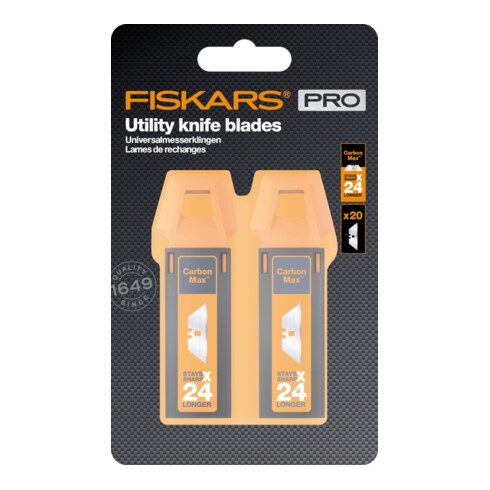 Fiskars Lames universelles CarbonMax, pack de 20
