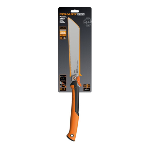 Fiskars Scie pliante à traction 25 cm 13 TPI Power Tooth