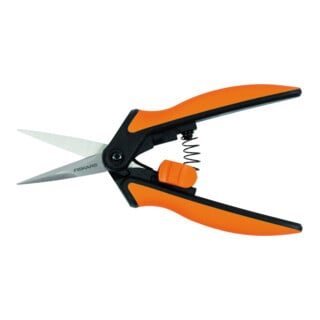 Fiskars Solid Microtip Gartenschere SP13 aus Rostfreiem Stahl Softgrip